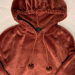 Maroon fuzzy sweatshirt